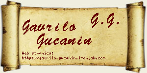 Gavrilo Gučanin vizit kartica